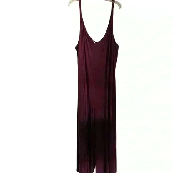 Athleta Burgundy Nighttime Bliss V-Neck Sleep Loungewear Romper Jumpsuit Size 3X - Picture 2 of 12